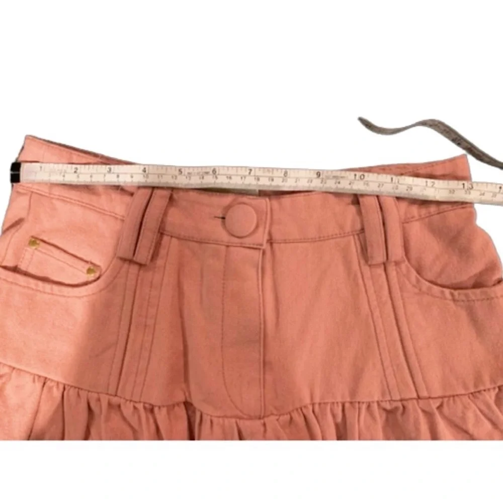 New LoveShackFancy Dock Mini Skirt Tuscany Pink Cotton 0 - Picture 12 of 12